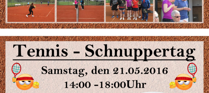 Tennis – Schnuppertag für Jedermann Tennis – Schnuppertag für Jedermann